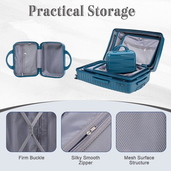 4 Piece Luggage Set, Combination Lock