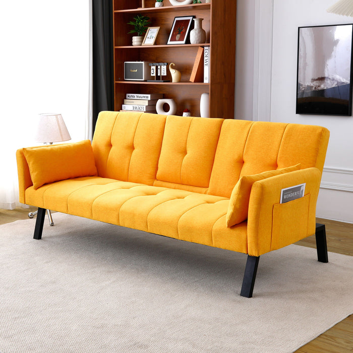 Sofa Bed With Foldable Design And Cup Holder