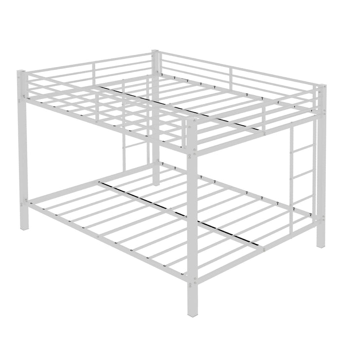 Bunk Bed For Kids, Convertible Frame With Ladders & Guardrail