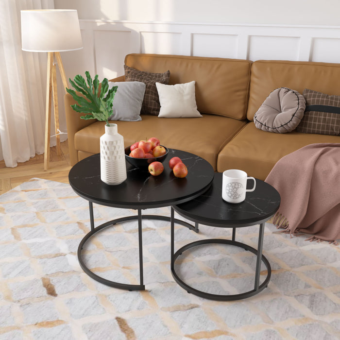 Round Nesting Coffee Table (Set of 2)