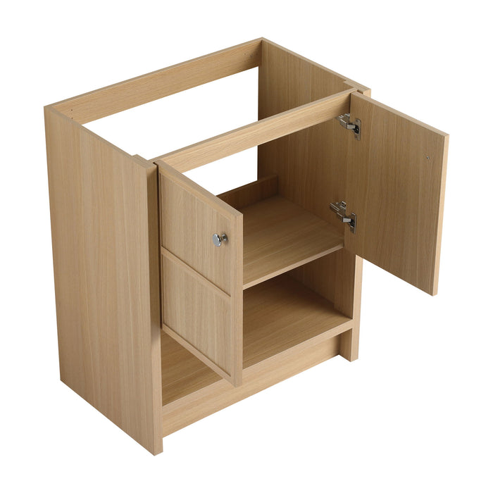 Modern Freestanding Bathroom Vanity With Ceramic Sink And Soft Closing Doors