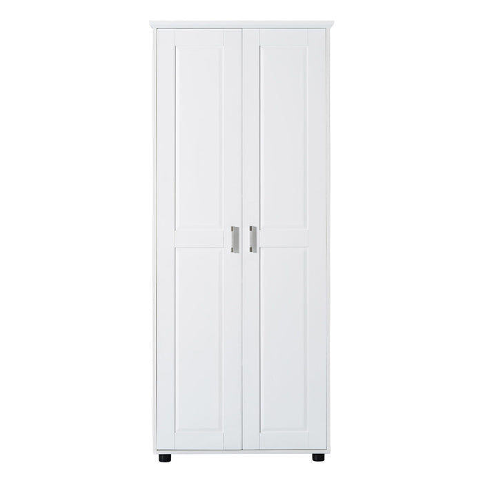 Storage Cabinet With Adjustable Shelves, 2 Doors, Rectangle Design For Bathroom