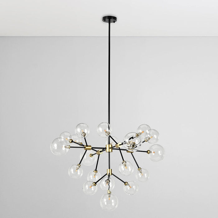Phoenix - Chandelier - Black / Gold