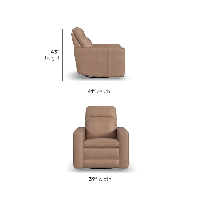 Dutch - Power Swivel Gliding Recliner With Power Headrest, Lumbar, Heat & Massage