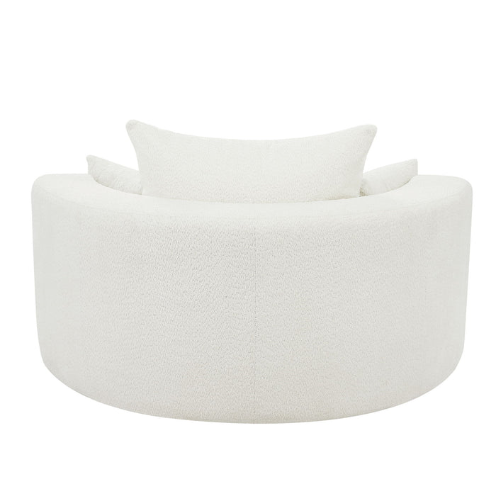 360° Swivel Chair Accent Barrel Chair With Removable Pillows