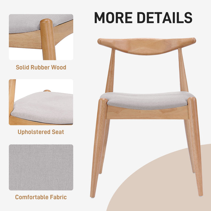 5 Piece Dining Set With Upholstered Chairs