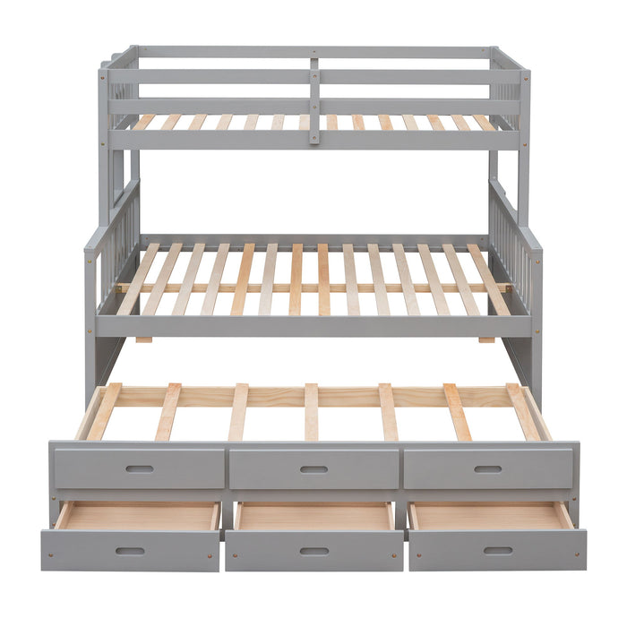 Bunk Bed With Twin Size Trundle And Drawers
