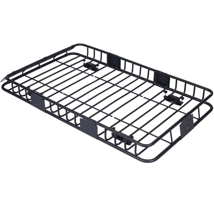 Motoring Rooftop Cargo Carrier Basket Steel, Universal Fit Roof Rack