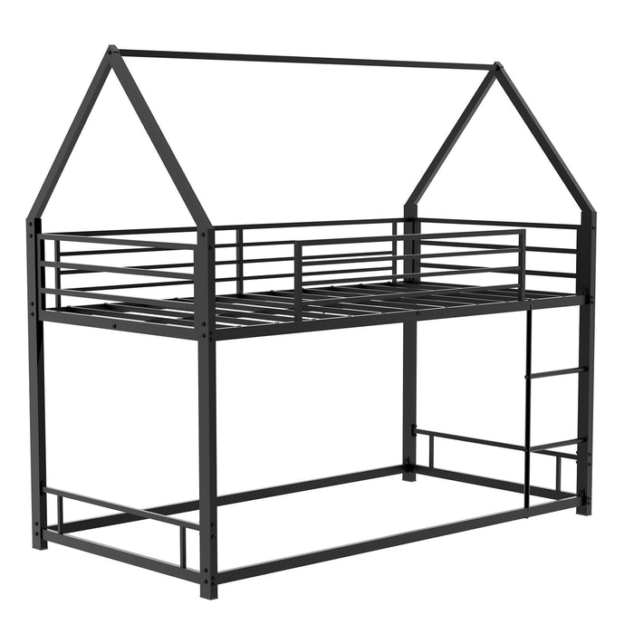 Bunk Bed With Safety Guardrails, No Box Spring Needed