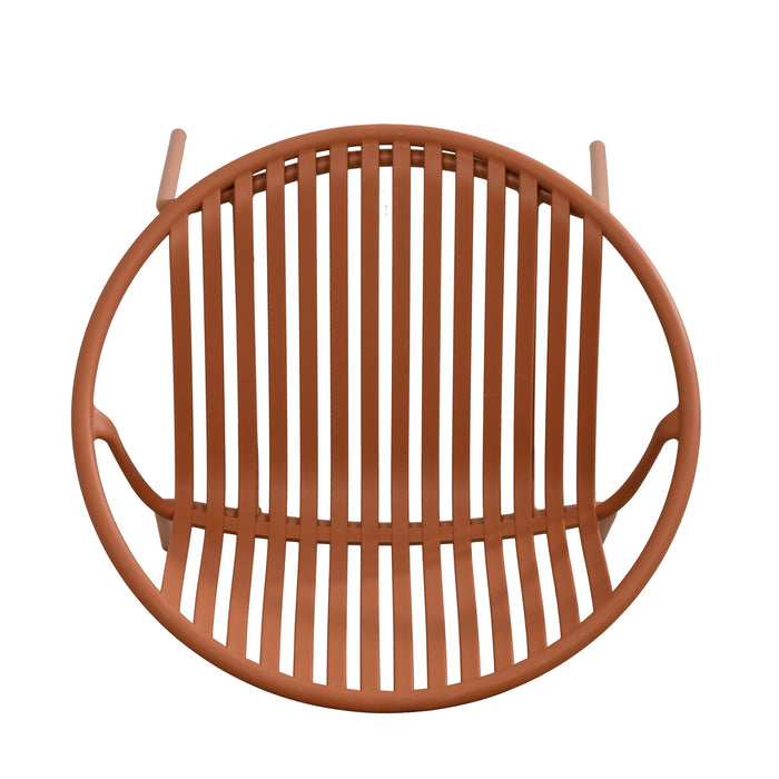 Stackable Outdoor Chairs With Breathable Plastic Backrest (Set of 2)