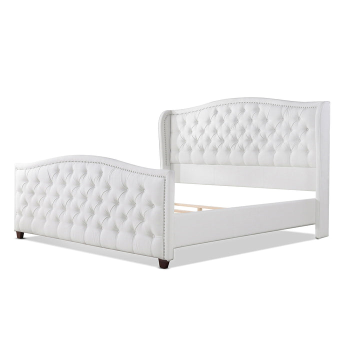 Marcella - Upholstered Shelter Headboard Bed Set