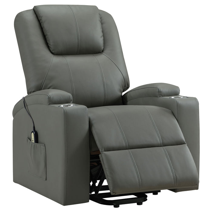 Macklin - Power Lift Massage Recliner With Heat And Dual Cupholders