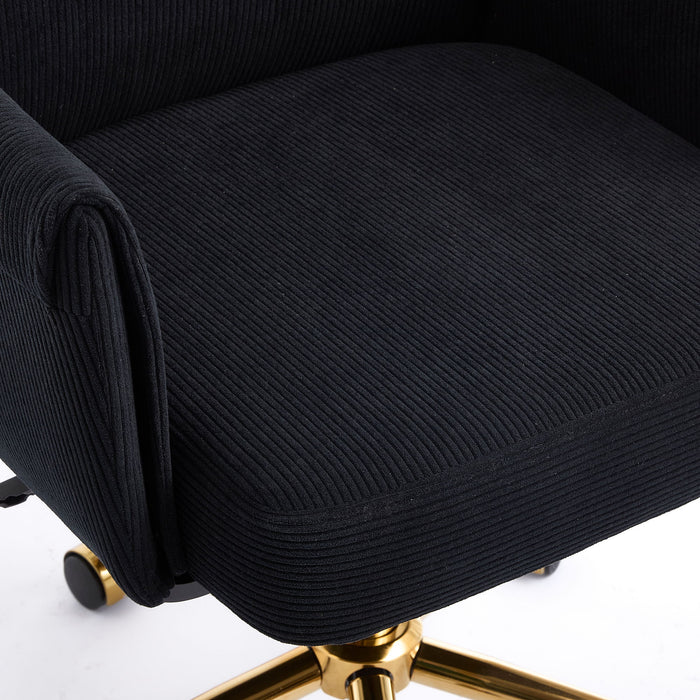 Ergonomic Mid-Back Office Chair With Striped Fabric