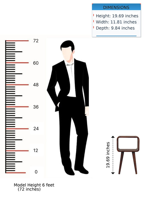 Minimalist Open Curved Nightstand