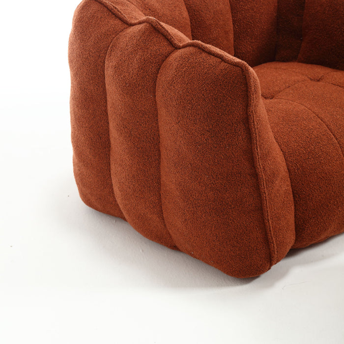 Soft Chenille Bean Bag Chair With High Resilient Foam