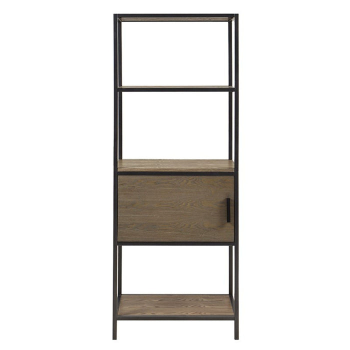 Darley - 3 Shelf Bookcase With Storage Cabinet - Gray