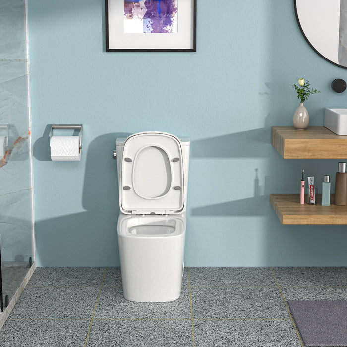 1 Piece Toilet With Single Flush And Soft Closing Seat - White