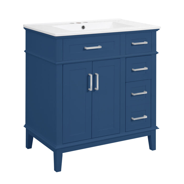 Modern Bathroom Vanity With Sink, Storage Cabinet, Soft Close Doors, Deep & Standard Drawers