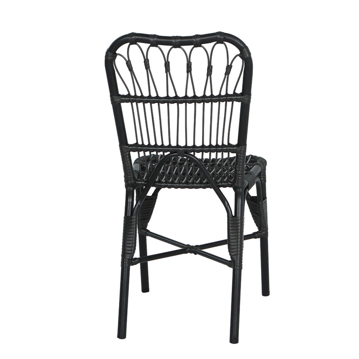 Outdoor Wicker Patio Dining Chairs Set With Durable Frame And Rattan Weave