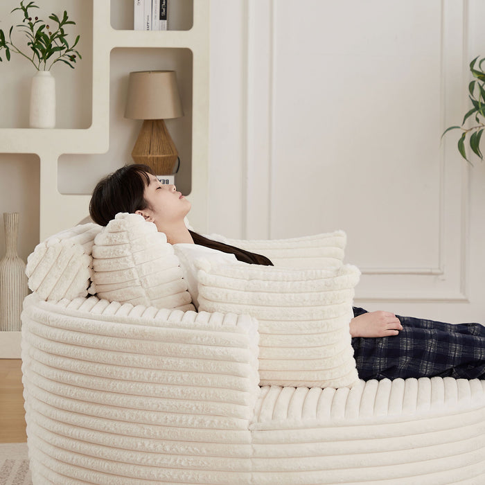 Modern Single Sofa With Backrest Pillow For Living Room