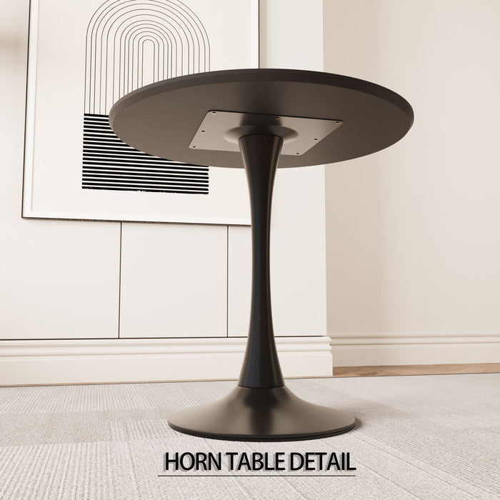 Round Dining Table Set With Tulip Design And 2 Chairs