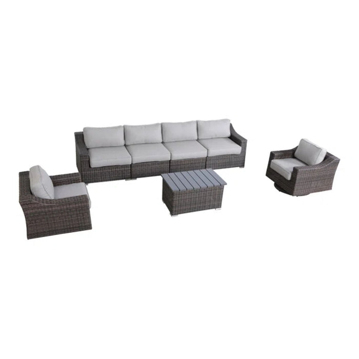 Stylish Sofa Seating Group With Cushions Perfect For Outdoor Gatherings