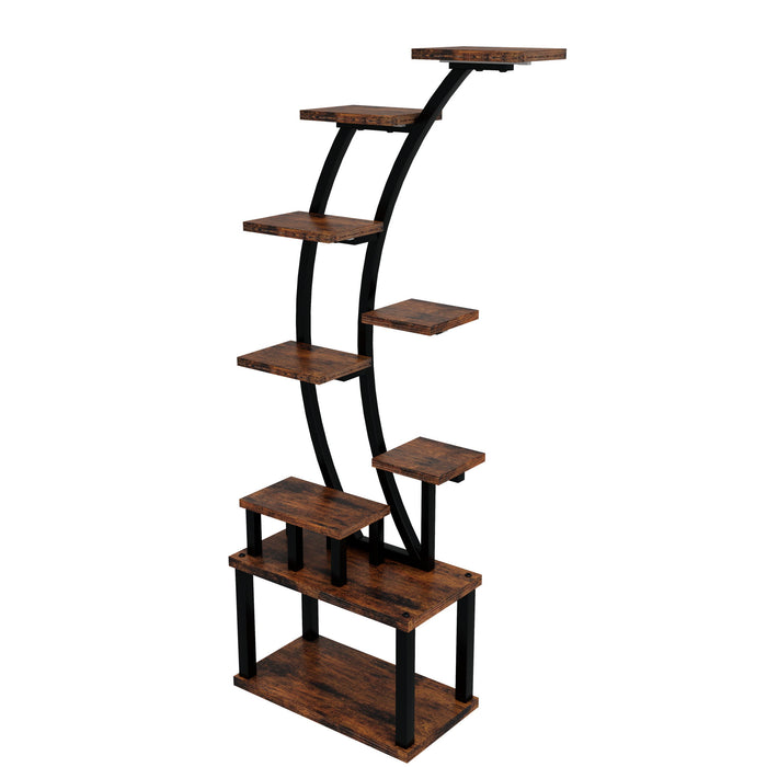 9 Tiered Indoor Plant Stand With 5 Adjustable Grow Lights