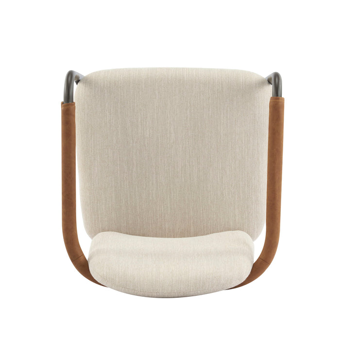 Modern Dining Chair Set With Durable Iron Frame And Comfortable Fabric Upholstery