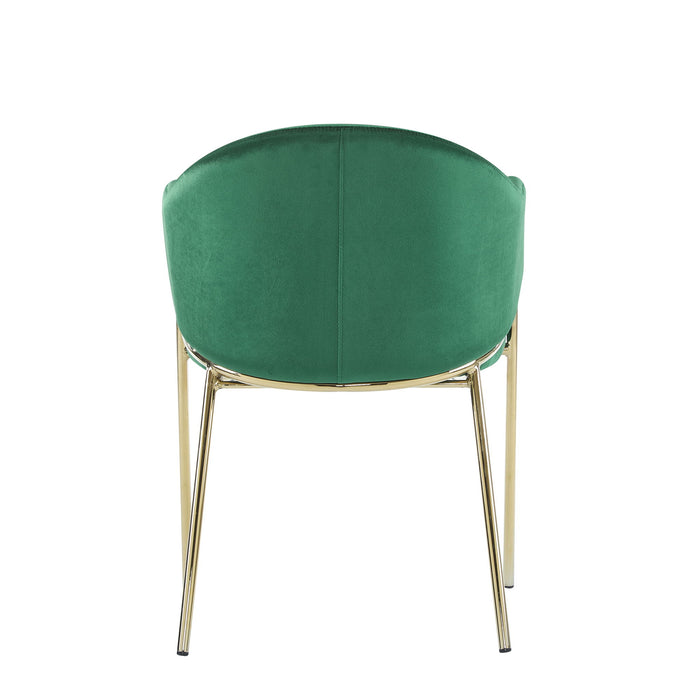 Modern Upholstered Dining Chair With Frame And Plush Velvet