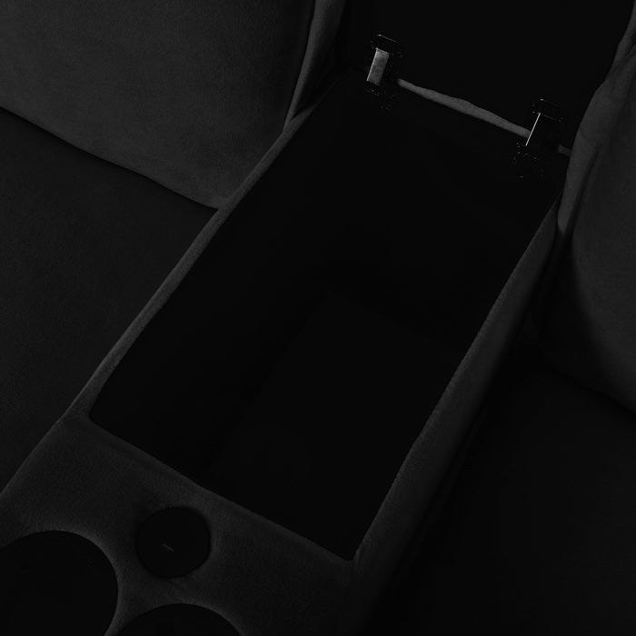 Modular Cloud Couch Sofa With Cup Holders & Storage, USB Port
