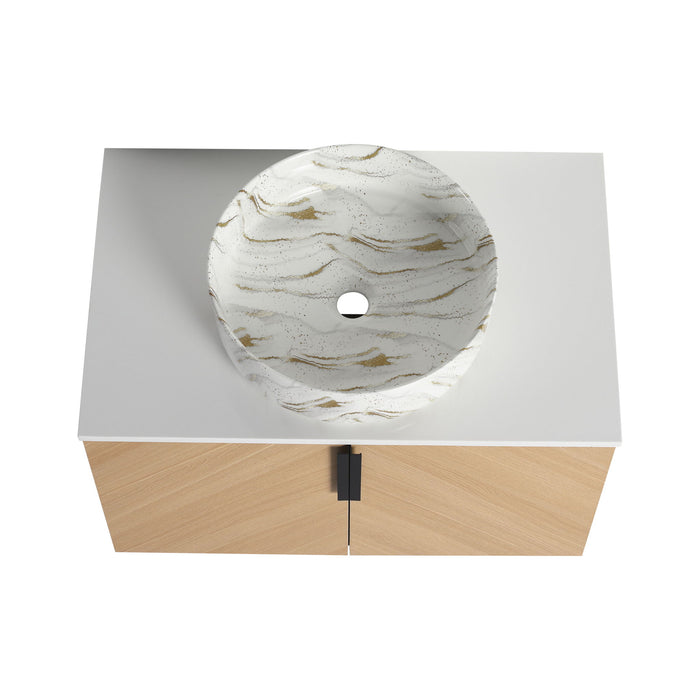 Wall Mounted Bathroom Vanity & Art Sink
