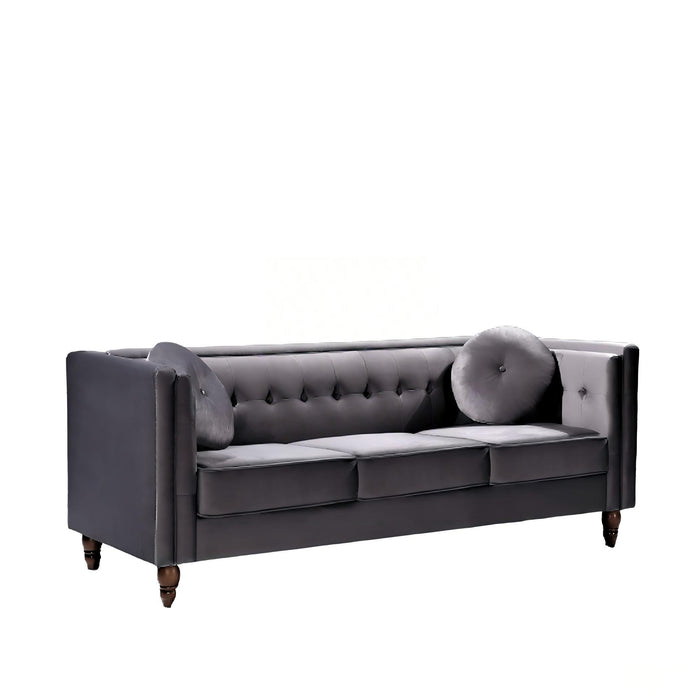 Chesterfield Sofa With Square Arms For Living Room