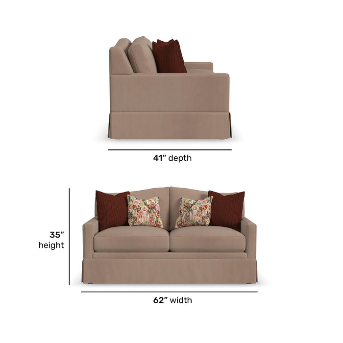 Lottie - Loveseat With Skirt Trim