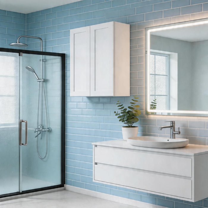 Shaker Wall Cabinet With Soft Close Hinges, Adjustable Shelves, Double Door