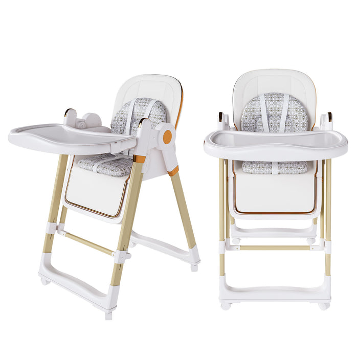 Convertible Baby High Chair To Rocker With 5 Point Harness