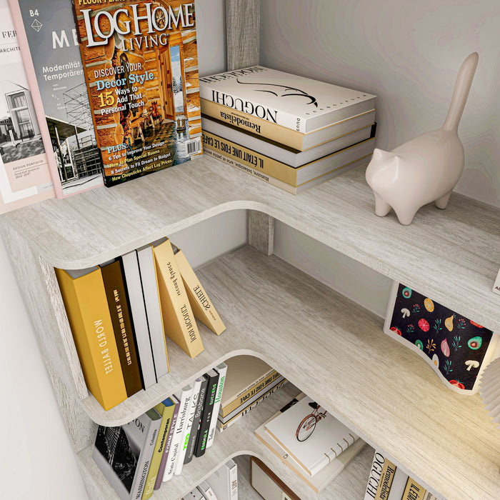 L-Shaped Corner Bookshelf