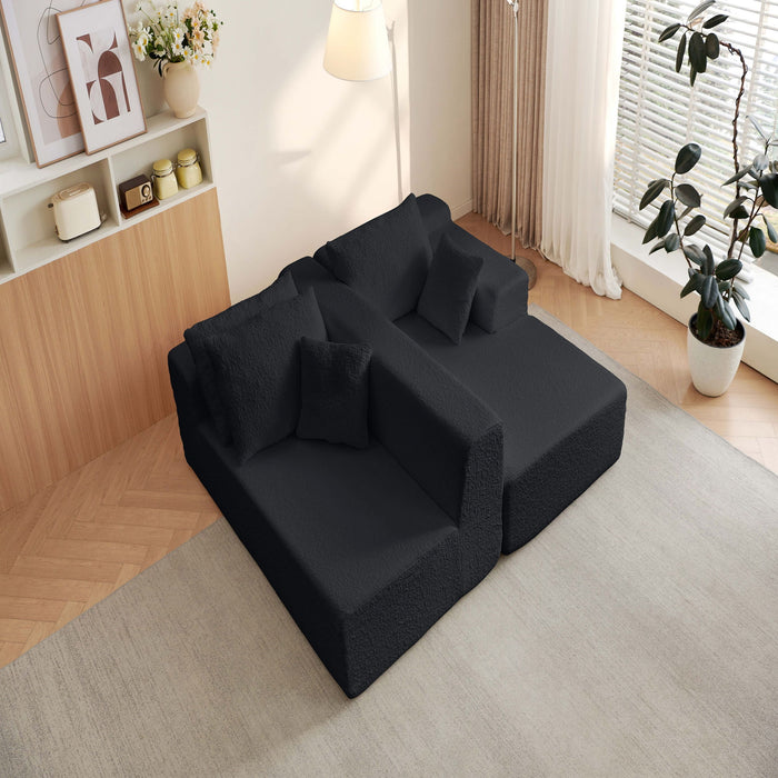 Modular Cloud Sectional Couch With L Shape Chaise, Deep Seat