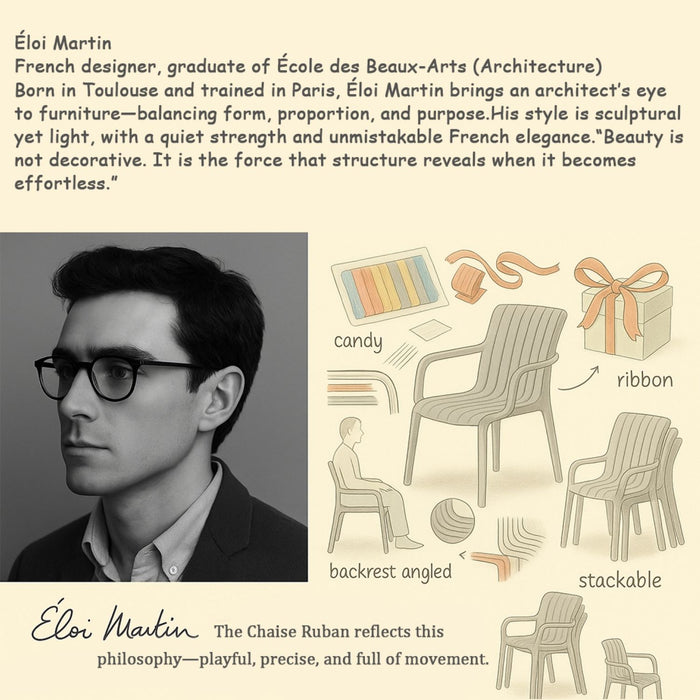 4 Modern Stackable Armchair Matched With Long Table