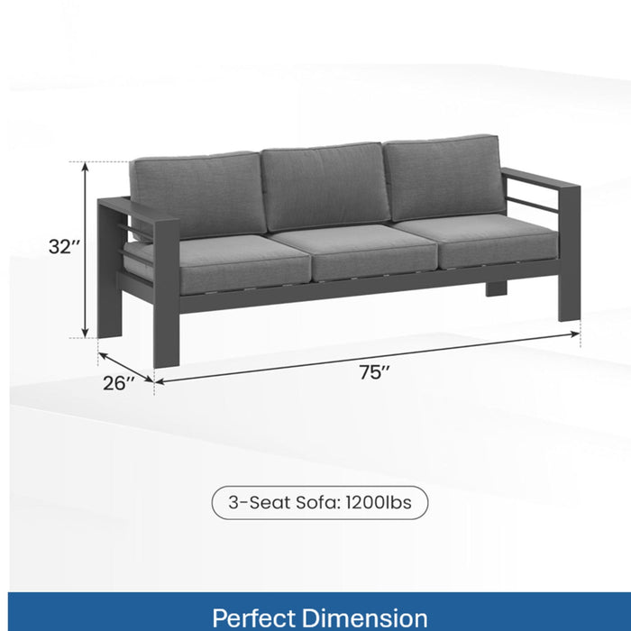 Outdoor Patio Set All-Weather With Thick Cushions
