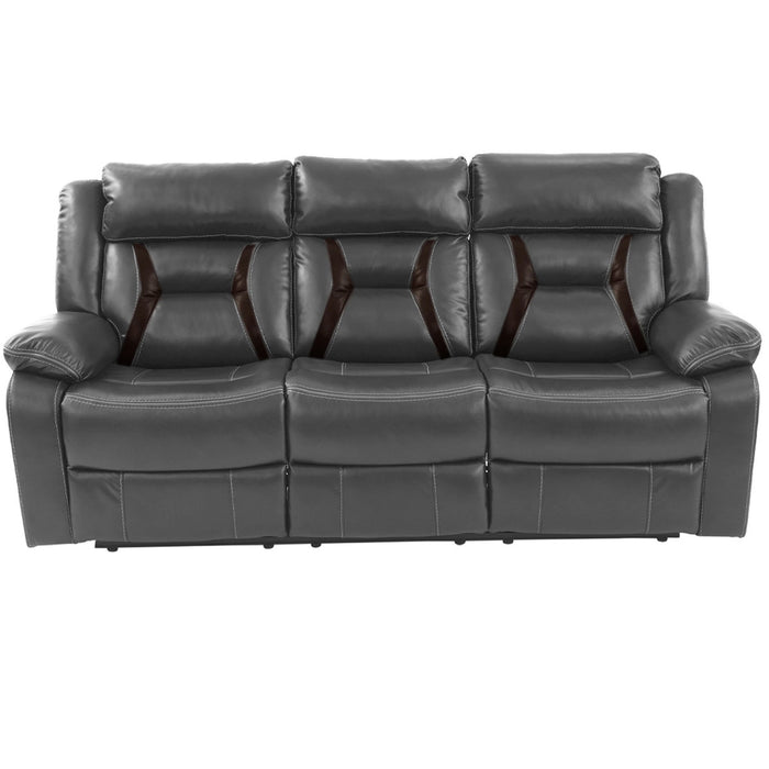 Modern Reclining Sofa With Pillow Arms And Headrest