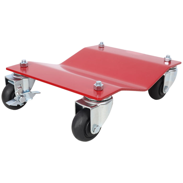Heavy Duty Steel Vehicle Dollies With Brakes, 2500Lbs Capacity
