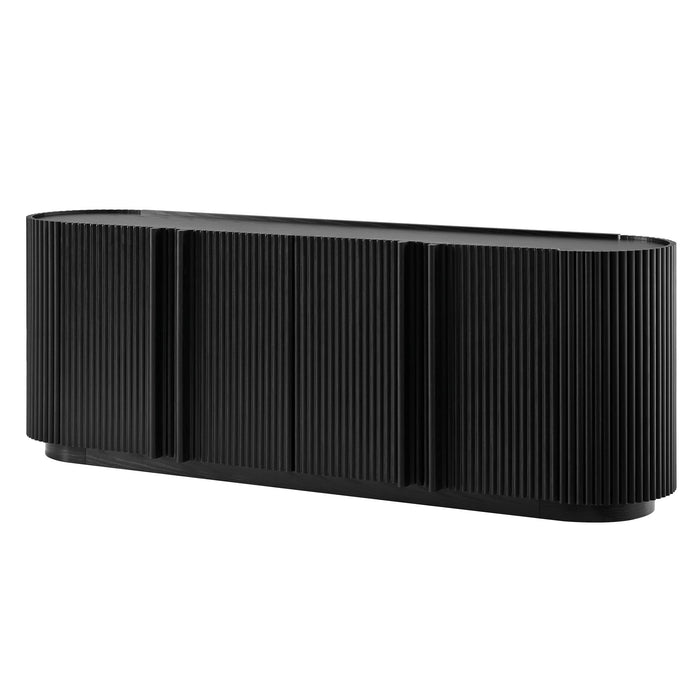 TV Stand With Fluted Tambour Style Door