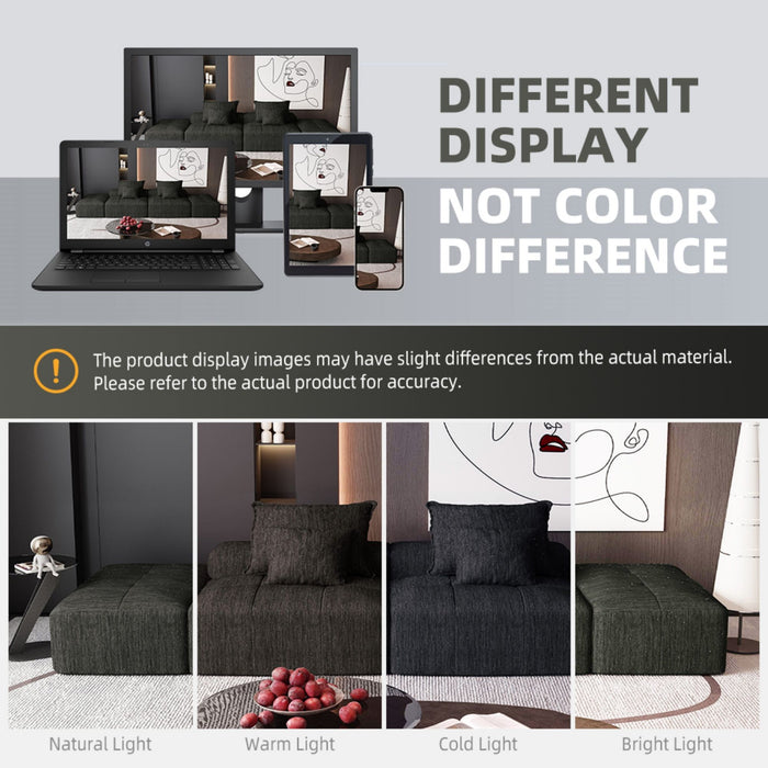 Modern Oversized Diy Combination, Modular Sectional Sofa With Pillows