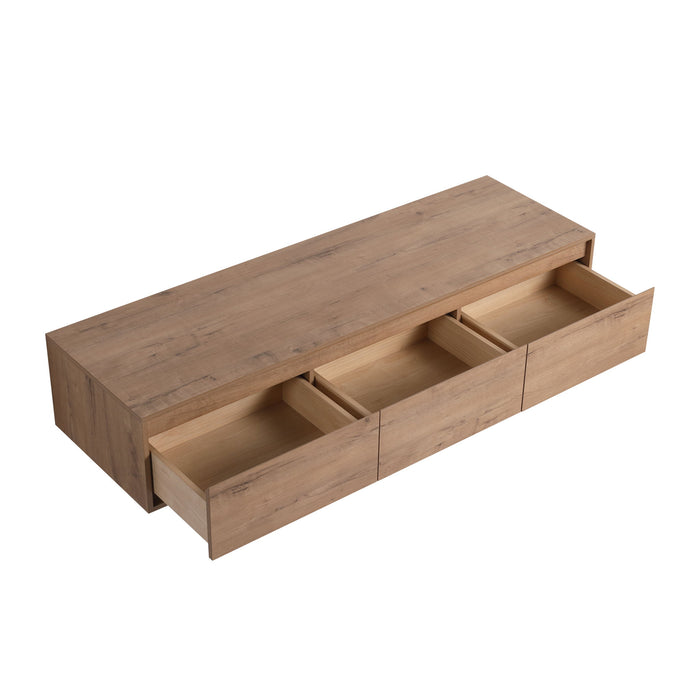 Modern Minimalist Bathroom Cabinet With Soft Close Drawers And Floating Mounting Design