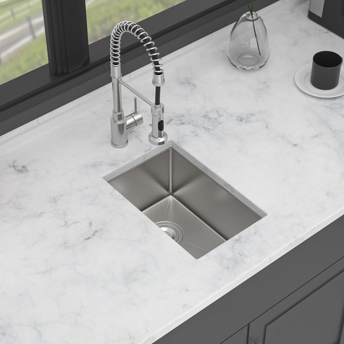 Undermount Steel Kitchen Sink, Deep Single Bowl Basin