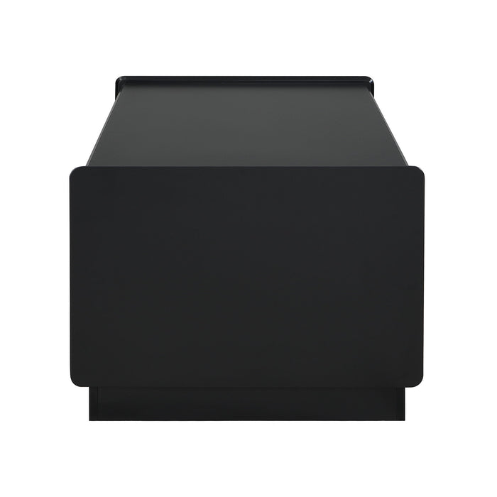 Modern Rectangle Coffee Table With 4 Drawers And 2 Display Shelves