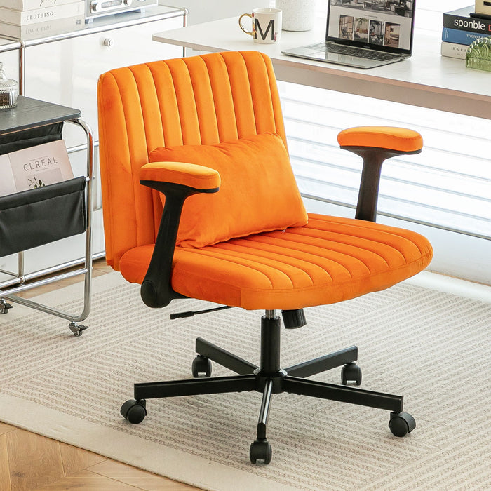 Criss Cross Armrest Office Chair With Wheels