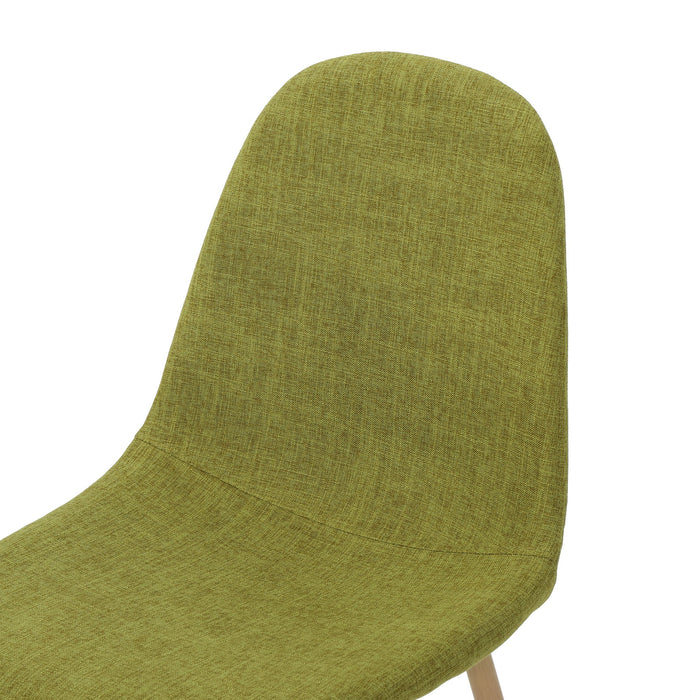 Modern Minimalist Fabric Dining Chair With Iron Legs