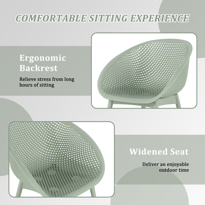 Modern Lounge Chair Set With Round Table