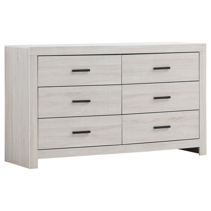 Geary - 4 Piece King Panel Bedroom Set With 2 Nightstands And Dresser - White